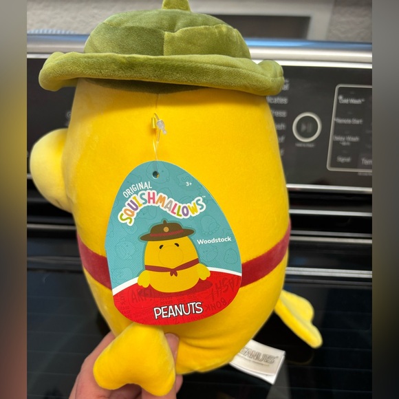 NWT 8” SQUISHMALLOW Scout Woodstock in Campers Hat from Peanuts - Picture 3 of 5